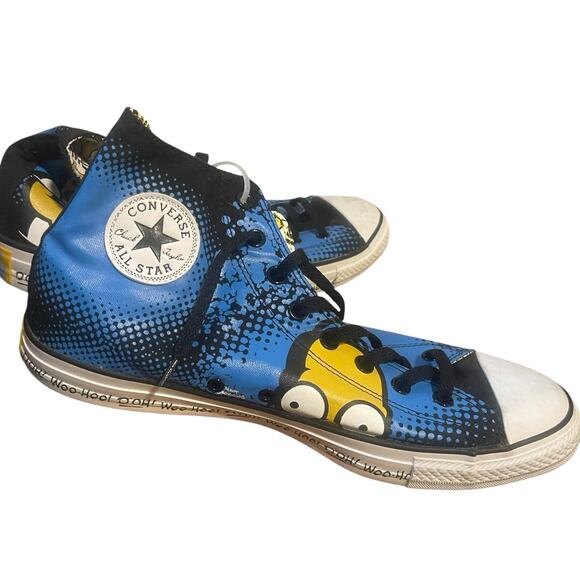 Converse All Star High Tops Homer Simpson D\'OH WOOHOO Mens Size 12Women\'s 14 main image 5